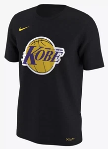 NIKE KOBE BRYANT LAKERS LOGO 1996-2016 RUHESTAND SHIRT SCHWARZ - klein - Neu - Bild 1 von 5