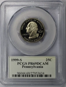 1999-S Pennsylvania State Quarter PCGS PR69DCAM - Picture 1 of 4