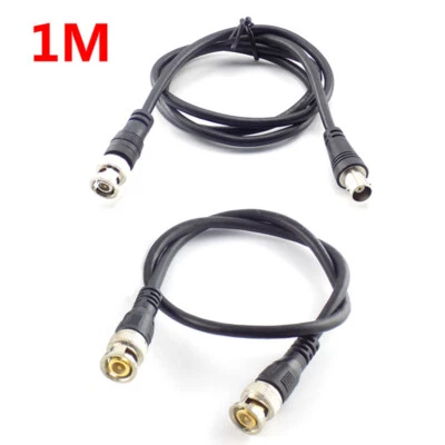CCTV Coaxial Line BNC Male To Male To Female Cable 75ohm 1M 3.3ft Extension - Image 1 of 4