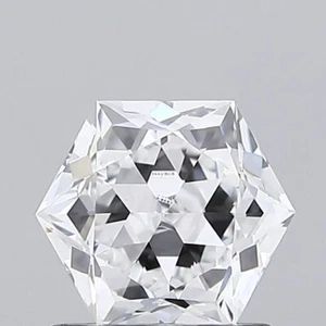 1 CT E Color VVS2 Clarity Hexagonal Lab Grown Diamond for Engagement Ring - Picture 1 of 2