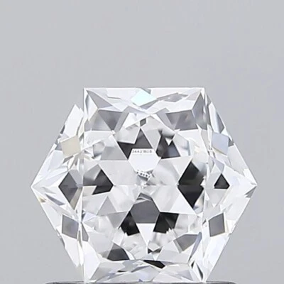 1 CT E Color VVS2 Clarity Hexagonal Lab Grown Diamond for Engagement Ring - Image 1 of 2