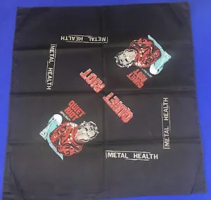 vintage 80s Quiet Riot Metal Health BANDANA/TAPESTRY 21x21 Kerchief UNUSED MINT - Picture 1 of 1