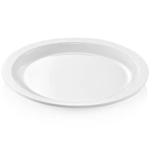 Grosser Teller Weiß flach Steakteller 27cm Gastro / Campinggeschirr aus Melamin - Bild 1 von 2