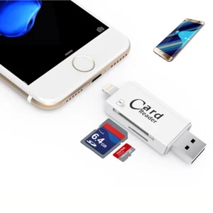 CHIAVETTA PENDRIVE 3in1 IPHONE/ANDROID MICRO USB SD PC FLASH DRIVE LETTORE OTG - Photo 1/1