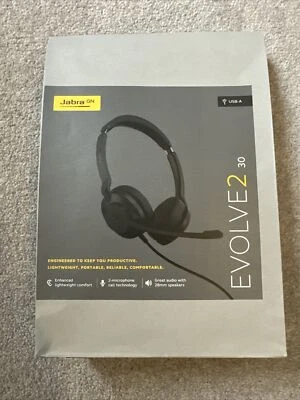 Brand New Sealed - Jabra Evolve2 30 MS Stereo USB Headset - Image 1 of 3