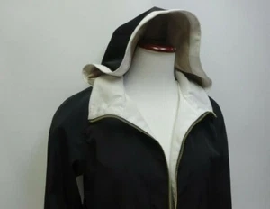 Jones New York Black Hooded Outerwear Trench coat  New S - Picture 1 of 12