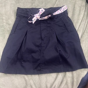 Girls Navy Blue Genuine School Uniform Size 8 With Belted Pockets - Picture 1 of 6
