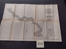 1912 Lake Crescent Dunns Creek Fl 3 Army Corp Engineering Foldout Sketch Map 