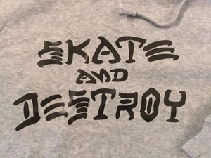 THRASHER - SKATE AND DESTROY - HOODIE - Gray - X-Large - Sweatshirt - XL - Picture 1 of 4