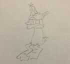 2000's DAFFY DUCK by Len Simon 12.5x10.5" Animation Pencil Prod. Drawing #63-ANT