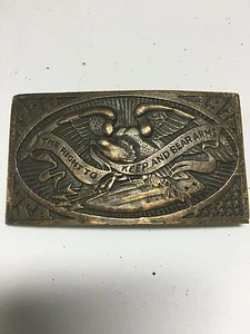 Hebilla de cinturón de bronce con derecho a mantener y portar brazos 1776-1976 - Imagen 1 de 4