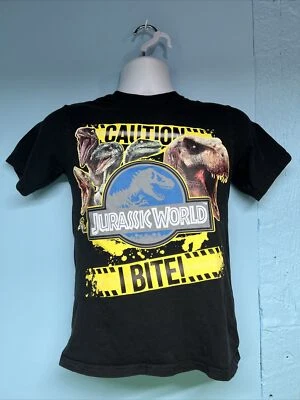 Universal Studios Black Short Sleeve Jurassic World Dinosaur T-Shirt Youth L - Imagem 1 de 3