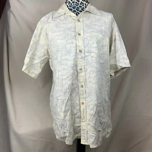 T-shirt Covington con bottoni uomo media M aerei casual bianca hawaiana - Foto 1 di 5