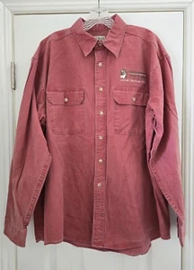 L.L. Camisa Bean Hombres L-Reg Roja Trabajo L/S Bolsillos Abotonados Campamento Denali Nat'l. Parque - Imagen 1 de 10