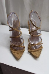 Cape Robbin Ada Strappy Pointy OpenToe Ankle Strap StilettoHeel Sandals Beige7.5 - Picture 1 of 7