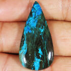 Natural Azurite Cabochon Loose Gemstone 27.45 Cts. (18 X 37 X 04 Mm) Pear Shape