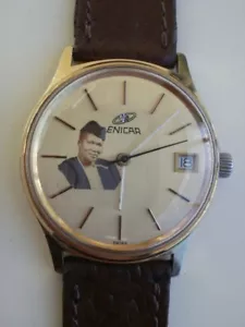 Enicar factory painted dial original swiss men's ocean pearl vintage wrist watch - Picture 1 of 15