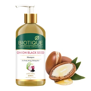 Biotique Onion Black Seed Shampoo Fresh, Strong Shining Hair, Fall Control 300ml - Picture 1 of 4