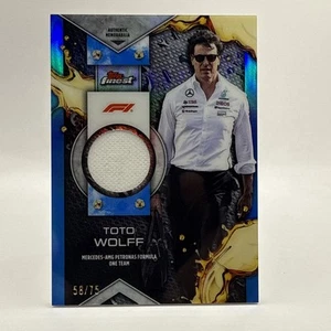 2024 Topps Finest Fórmula 1 F1 Toto Wolff F1 Reliquia Azul/75#F1R-WOL DKT - Imagen 1 de 2
