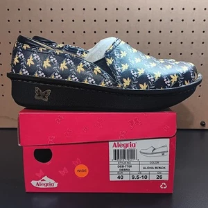 Alegria Debra Aloha Black Clog Womens Size EU 40 US 9.5-10 Wide Nursing Shoe New - Picture 1 of 24