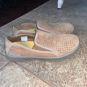 Patagonia Halbschuhe Herren Gr. 9 hellbraun Maui Air perforiertes Leder Mokassin Slipper - Bild 1 von 10