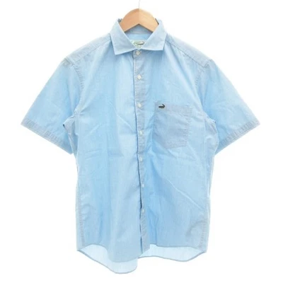 Camisa de manga corta con parche con logotipo azul claro de cocodrilo para hombre M informal Foto 1 de 4