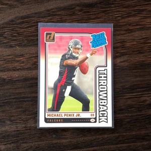 2024 Panini Donruss Michael Penix Rated Rookie Throwback Atlanta Falcons - Picture 1 of 2