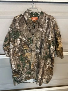 Drake Non-Typical Shirt Mens S Short Sleeve Button Down Camo Hunting Mesh Vented - Picture 1 of 3