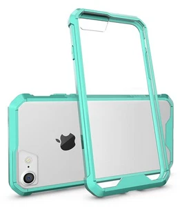 Menthe / Transparent Anti-shock TPU Étui Rigide pour IPHONE Se 2022/2020, 8/7 - Photo 1 sur 10