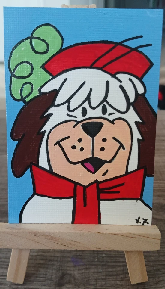 Touchet Turtle Dum Dum ATC CARD ACEO ORIGINAL PINTADO À MÃO Assinado OOAK - Imagem 1 de 1