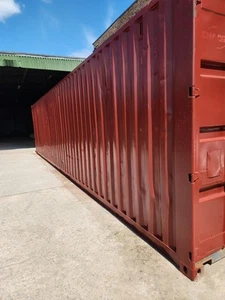 Contenedor de envío de óxido rojo pintado 40 pies X 9 pies - Imagen 1 de 5