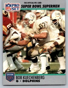 1990-91 Pro Set Super Bowl XXV Silver Anniversary #65 Bob Kuechenberg Dolphins - Picture 1 of 2