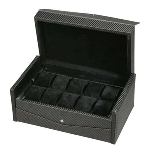 Diplomat Carbon Fiber Leather 10 Watch Case 31-444 - Picture 1 of 3