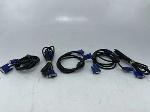 VGA Male to Male Cables Monitor Video Standard Cables Lots of 5 - Picture 1 of 6