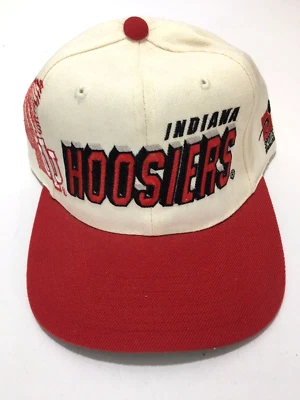 Sports Specialties Shadow Laser Snapback Hat Indiana Hoosiers NCAA Vtg 90s Rare - Image 1 of 4