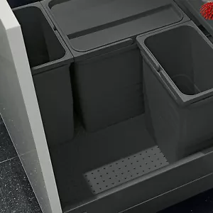 Ninka eins2vier Abfallsammler dunkelgrau Mülleimer Abfalleimer Blum Tandembox - Bild 1 von 19