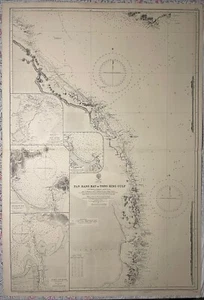 Admiralty Chart 1342 Vietnam Fan Rang Bay To Tong King Gulf 1882 1943 Da Nang - Picture 1 of 12