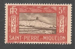 Vapor y gaviotas San Pedro y Miquelón #157 (A22) en muy buen estado - 1932 5 fr - Imagen 1 de 1