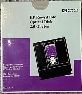 HP 2,6GB wiederbeschreibbare Magneto Optical Disc 92280F - Factory sealed. SCHNELLER VERSAND - Bild 1 von 3