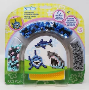 Perler Fused Bead Kit - HAIE! - 4 Projekte - 1003 Teile - Alter 6+ Paket getragen - Bild 1 von 2
