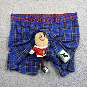 BoxerKilt Pouch Free Boxershorts mit 100% Airflow Herren Blau Medium Neu mit Etikett - Bild 1 von 12