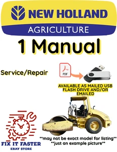 NEW HOLLAND CV900 COMPACTOR SERVICE REPAIR SHOP MANUAL PDF USB - Picture 1 of 2