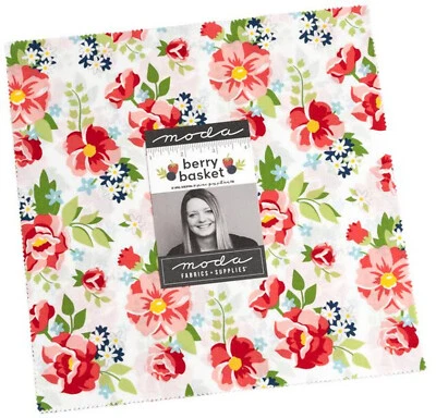 Berry Basket Moda Layer Cake 42 100% Cotton 10" Precut Quilt Squares - Image 1 of 2
