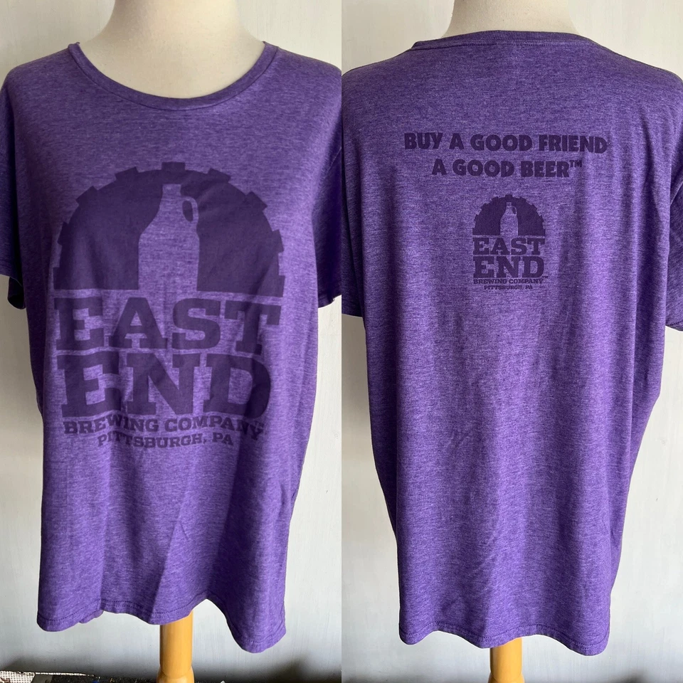 Camiseta Promocional Cerveza EAST END BREWING CO. Oficial Para Mujer Pittsburgh, PA Talla 2XL Foto 1 de 4