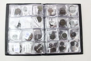 Coin Collector's Album with ANCIENT COIN COLLECTION, Roman, Copper, 109 Coins - Picture 1 of 8