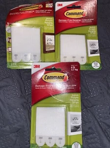 3M Command Strisce medie per appendere quadri senza danni (lotto di 3) NUOVE - Foto 1 di 1