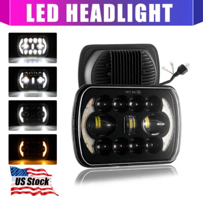 Para 1986-1993 Mazda Pickup B2000 B2200 B2600 7x6 Faro LED H4 Enchufe Bombilla DRL Foto 1 de 4