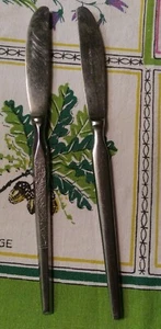 Stanley Roberts Japan W A Dalton Pair of Dinner Knives Textured Mid Century Mod - Picture 1 of 9