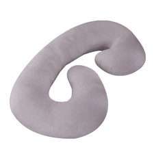Blesiya Cozy Pregnancy Pillow C Shaped Full Body Bolster Cushion Gray