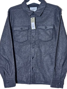 Goodfellow & Co Men Fleece Knit Button Down Shirt Jacket Heavyweight Long Sleeve - Picture 1 of 5